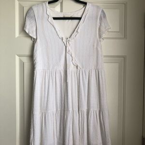 Alter'd State White Dress with Gold Running Through